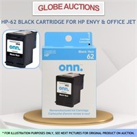 HP-62 BLACK CARTRIDGE FOR HP ENVY & OFFICEJET