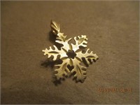 Marked 14k Snowflake Pendant - 0.8g
