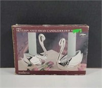 Vintage Hometrends 2pc Sliver Plated Swan