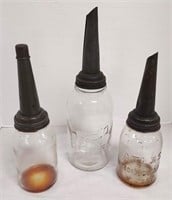 Three Vintage Jars with Spouts