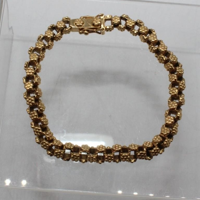 Gold Bracelet 18K 7.5"  30.6 g