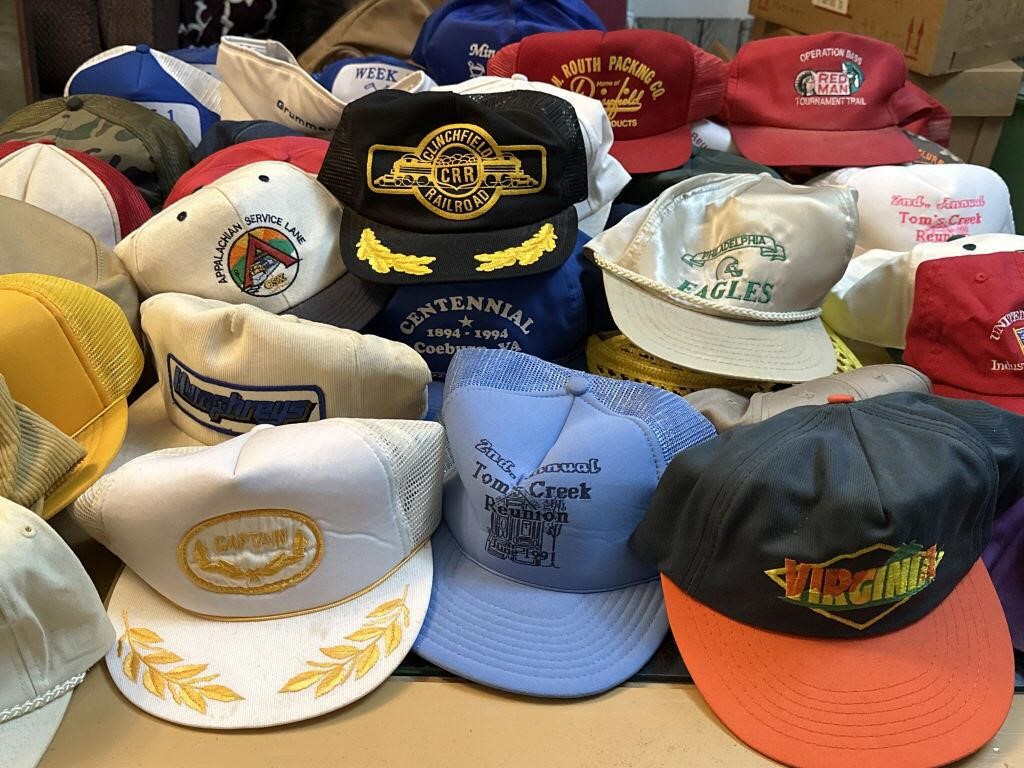 Grouping of trucker hats