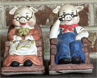 Pair of ceramic piggies