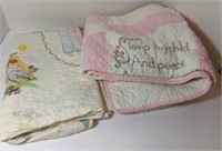 Lot of Vintage baby blankets