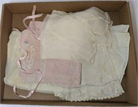 Flat of vintage baby clothes