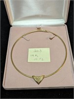 14k Gold 14.7g Necklace and Pendant
