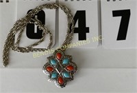Vintage Earrings, Necklace Turquoise Color