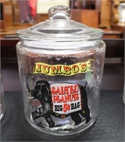 Glass Jumbo's canister w/ lid