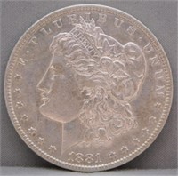 181-O Morgan Silver Dollar, AU.