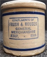 Frush & Houser Jesup, IA Red Wing Beater Jar As-Is