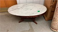 Oval Marble top coffee Table