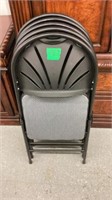 5 Folding chairs Black