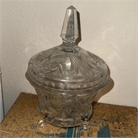 Lausitzer Glass Crystal Footed Candy Jar w/ lid