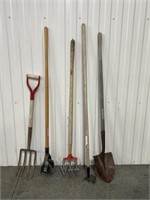 Garden Fork, Edger, Cultivater, Hoe, Shovel