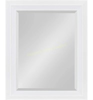 White Framed Wall Mirror 22 x 28”