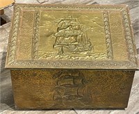 BRASS COVERED ASH BOX*