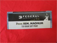 Ammo: 7mm Rem Mag Federal 150 Gr. SP