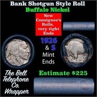 Buffalo Nickel Shotgun Roll in Old Bank Style 'Bel