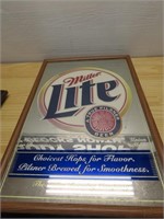 Mille lite Mirror beer sign.