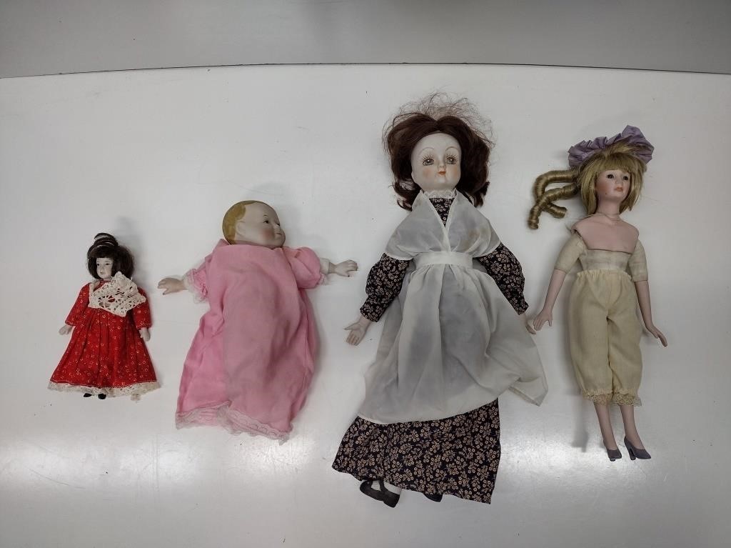 Vintage Porcelain and Ceramic Dolls