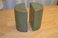 Set of Vintage Bookends Appear to be Leather