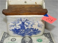 Delft Holder-Matches? Salt? Sugar?