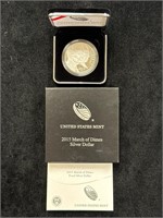 2015 W March of Dimes Proof Silver Dollar