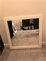 Framed White Mirror