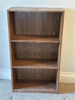 Faux wood 2 shelf bookshelf 39 1/2 inches tall 2