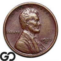 1923-S Lincoln Wheat Cent, Choice XF Better Date