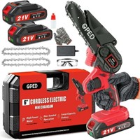 6 Cordless Mini Chainsaw  2 Battery  Electric  for