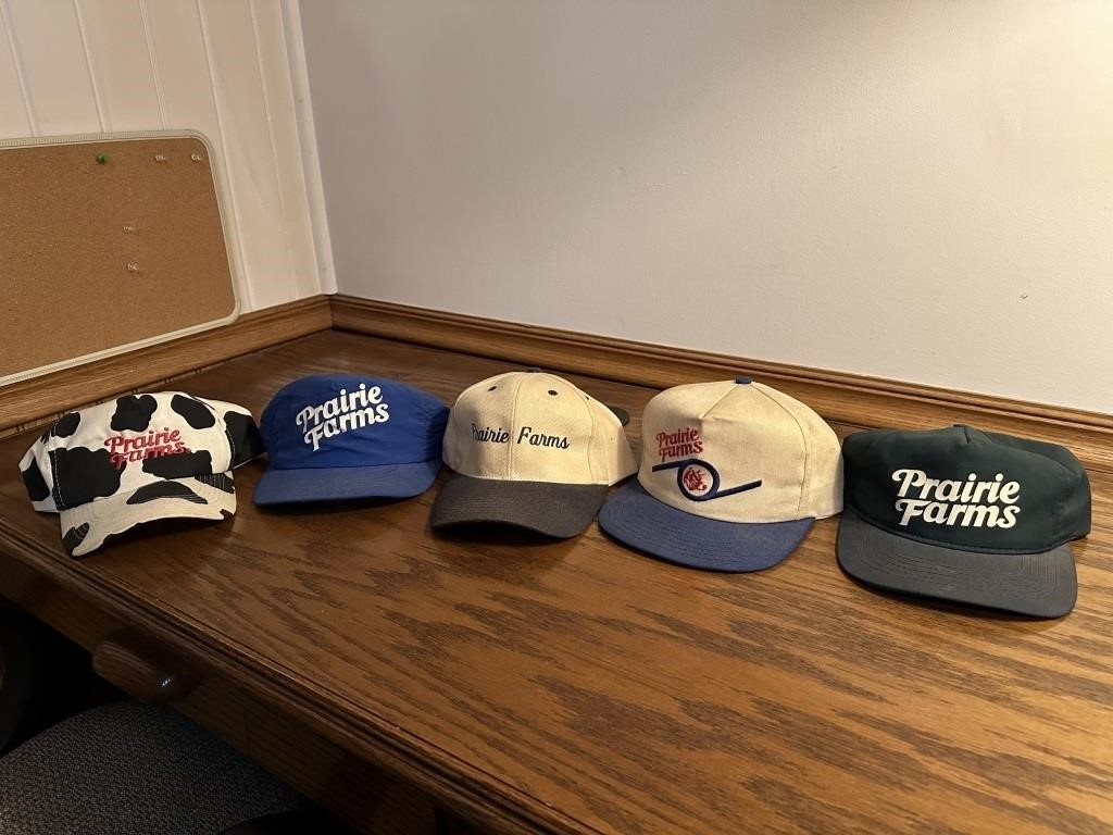 5 Prairie Farms hats