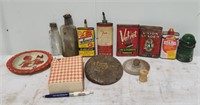 Antique Metal Tobacco Tins, Oil Tins, Vogue Cap