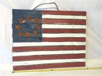 Rustic wooden American Flag.