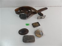 qty of 2 Leather Belts & Buckles
