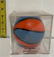 Tim Hardaway Autographed Toy Basketball 11-20-99