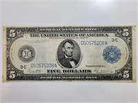 1914 $5 Reserve Note FR-855