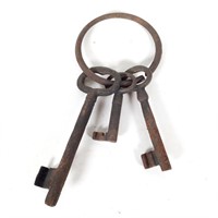 Ring of (3) Large  Iron Jail Keys