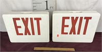 Two Exit Signs