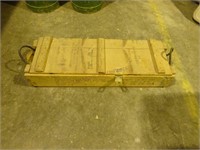 Wooden Ammunition Crate w/Metal Latch & Hinges