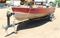 Lund 16FT Aluminum Boat on Spartan Trailer