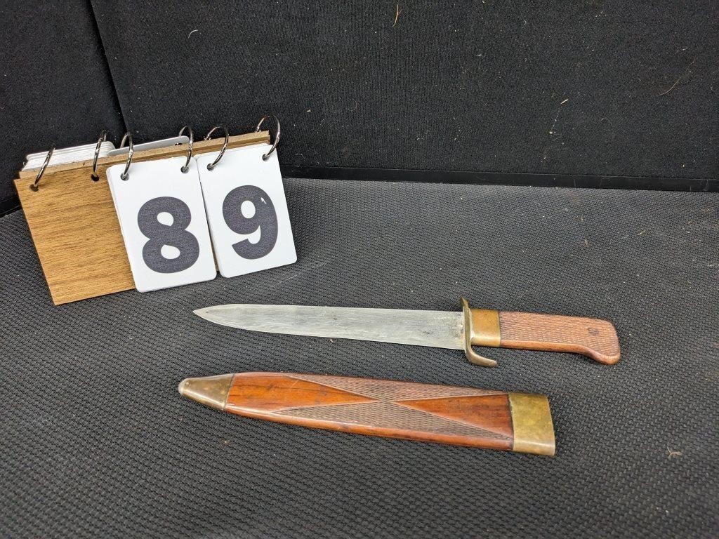 Knife/Bayonet with Wood Scabbard