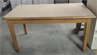Hoosier Desks Wooden Work Table (58"×32"×31")