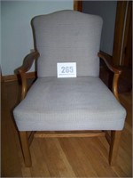 Grey Stripped Arm Chair