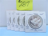 (5) Silver Trade Unit, 1 Troy oz., .999 Fine