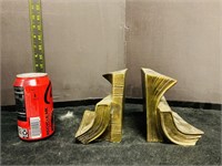 Brass Book Shaped Bookends