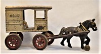 1941 Kenton cast iron horse drawn milk wagon 12