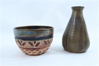 Art Pottery Vase& Bowl - Two Styles