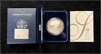 2005 W American Silver Eagle in Box with COA