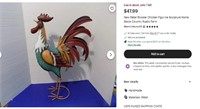 11 - METAL ROOSTER DECOR 27"T